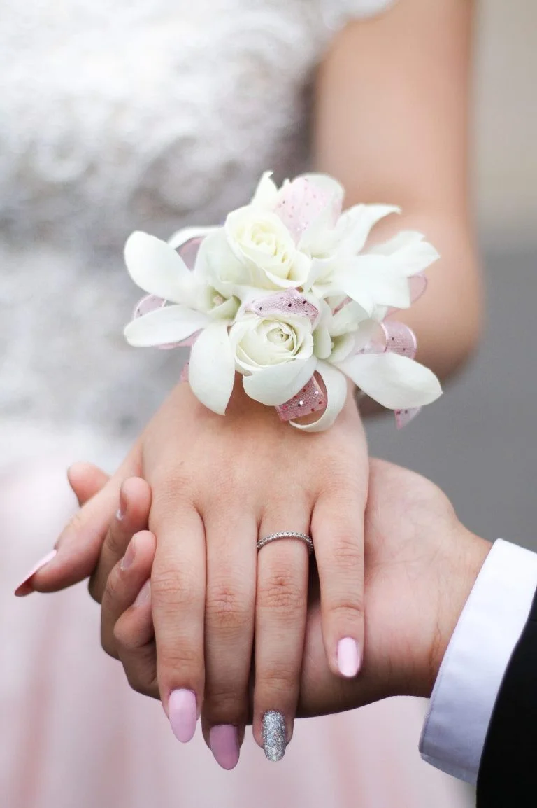 Taupe Tan Ivory Wrist Corsage, Boho Wedding Corsage, Fall Wedding Flowers 
